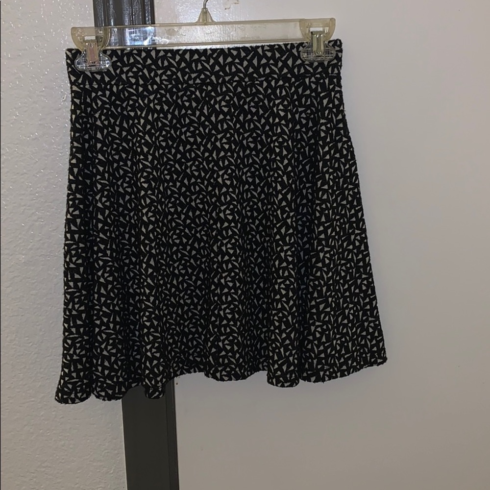 Black and white skater skirt
